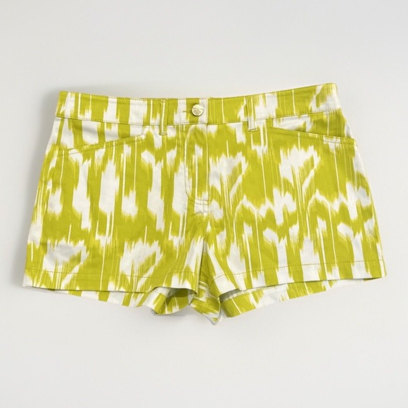 Trina Turk Shorts Womens Size 4 Myrta Abstract Ikat Print Stretch - Picture 1 of 7